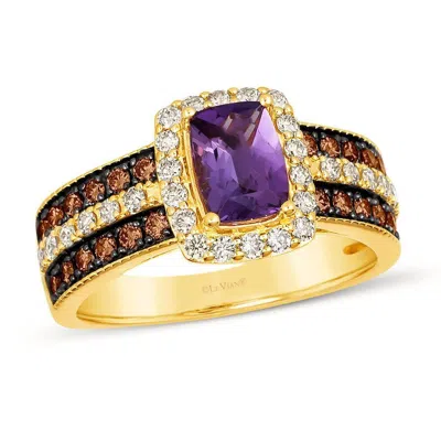 Le Vian Ladies Grape Amethyst Rings Set In 14k Honey Gold In Multi
