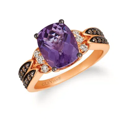 Le Vian Ladies Grape Amethyst Rings Set In 14k Strawberry Gold In Multi