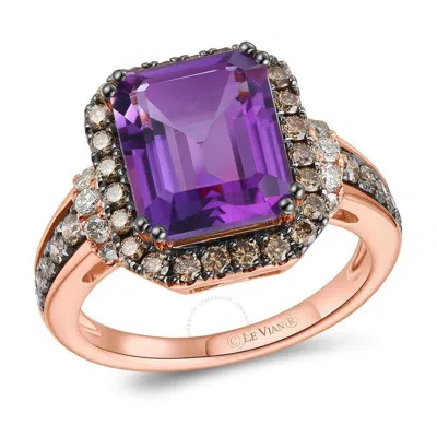Le Vian Ladies Grape Amethyst Rings Set In 14k Strawberry Gold In Pink/rose Gold Tone/gold Tone