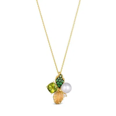 Le Vian Ladies Green Apple Peridot Necklaces Set In 14k Honey Gold