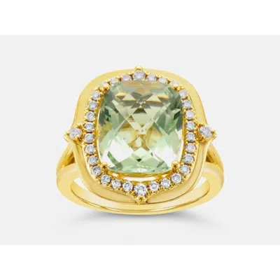 Le Vian Ladies Green Quartz Rings In 14k Honey Gold In ["yellow"]