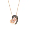 Le Vian Ladies Heart Necklaces Set In 14k Strawberry Gold In Multi