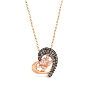 Le Vian Ladies Heart Necklaces Set In 14k Strawberry Gold In Multi