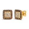 Le Vian Ladies Honey And Chocolate Earrings In 14k Honey Gold In Gold