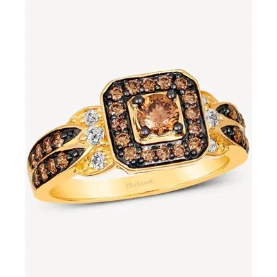 Le Vian Ladies Honey And Chocolate Rings Set In 14k Honey Gold