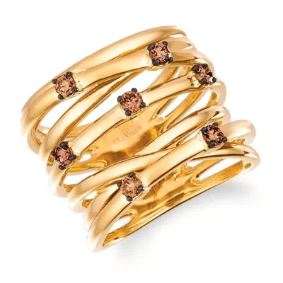 Le Vian Ladies Honey And Chocolate Rings Set In 14k Honey Gold In Multi