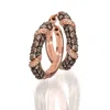 Le Vian Ladies Huggies Earrings Set In 14k Strawberry Gold In Pink/rose Gold Tone/gold Tone