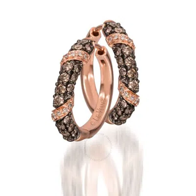 Le Vian Ladies Huggies Earrings Set In 14k Strawberry Gold In Pink/rose Gold Tone/gold Tone
