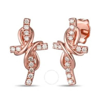 Le Vian Ladies Infinity Earrings Set In 14k Strawberry Gold