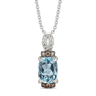 Le Vian Ladies Inspiration Pendant Necklace  Set In 14k Vanilla Gold Trte 5aaqw In Blue