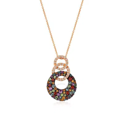 Le Vian Ladies Mulitcolorata Necklaces Set In 14k Strawberry Gold In Rose Gold-tone
