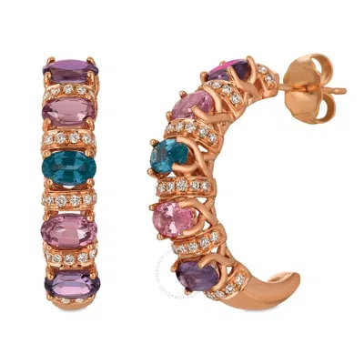Le Vian Ladies Multi-color Spinel Earrings Set In 14k Strawberry Gold In Pink/rose Gold Tone/gold Tone