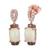 Le Vian Neopolitan Opal 14k Rose Gold 1.27 Ct. Tw. Diamond & Opal Drop Earrings In Pink/rose Gold Tone/gold Tone