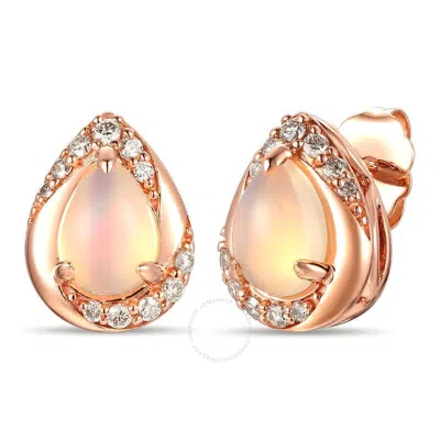 Le Vian Ladies Neopolitan Opal Earrings Set In 14k Strawberry Gold