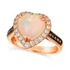 Le Vian Ladies Neopolitan Opal Heart Rings Set In 14k Strawberry Gold In Gold
