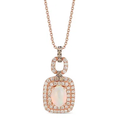 Le Vian Ladies Neopolitan Opal Necklaces Set In 14k Strawberry Gold