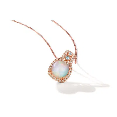Le Vian Ladies Neopolitan Opal Necklaces Set In 14k Strawberry Gold In Brown