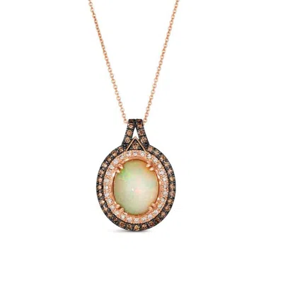 Le Vian Ladies Neopolitan Opal Necklaces Set In 14k Strawberry Gold