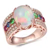 Le Vian Ladies Neopolitan Opal Ring Set In 14k Strawberry Gold In Pink/rose Gold Tone/gold Tone