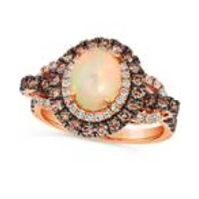 Le Vian Ladies Neopolitan Opal Rings Set In 14k Strawberry Gold