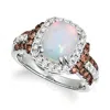 Le Vian Ladies Neopolitan Opal Rings Set In 14k Vanilla Gold In White
