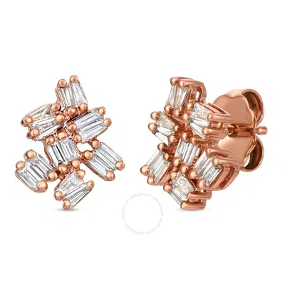 LE VIAN LE VIAN LADIES NUDE DIAMONDS EARRINGS SET IN 14K STRAWBERRY GOLD