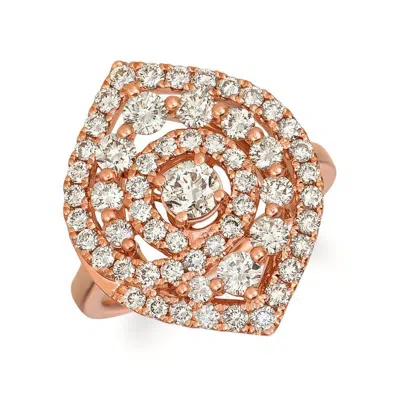 Le Vian Ladies Nude Diamonds Fashion Ring In 14k Strawberry Gold In Beige