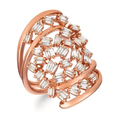 Le Vian Ladies Nude Diamonds Rings Set In 14k Strawberry Gold