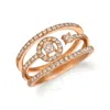 Le Vian Ladies Nude Palette Ring Set In 14k Strawberry Gold In Pink/rose Gold Tone/gold Tone