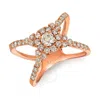 Le Vian Ladies Nude Palette Ring Set In 14k Strawberry Gold In Pink/rose Gold Tone/gold Tone