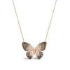 Le Vian Ladies Ombre Butterfly Away Necklace Set In 14k Strawberry Gold In Pink/rose Gold Tone/gold Tone