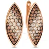 Le Vian Ladies Ombre Earrings Set In 14k Strawberry Gold In Pink/rose Gold Tone/gold Tone