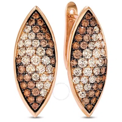 Le Vian Ladies Ombre Earrings Set In 14k Strawberry Gold In Pink/rose Gold Tone/gold Tone