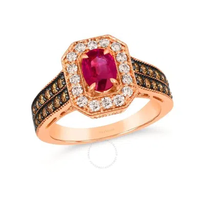 Le Vian Ladies Passion Ruby Collection Rings Set In 14k Strawberry Gold In Rose Gold-tone
