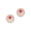 Le Vian Ladies Passion Ruby Earrings Set In 14k Strawberry Gold In Pink/rose Gold Tone/gold Tone