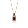 Le Vian Ladies Passion Ruby Necklace Set In 14k Strawberry Gold In Pink/rose Gold Tone/gold Tone