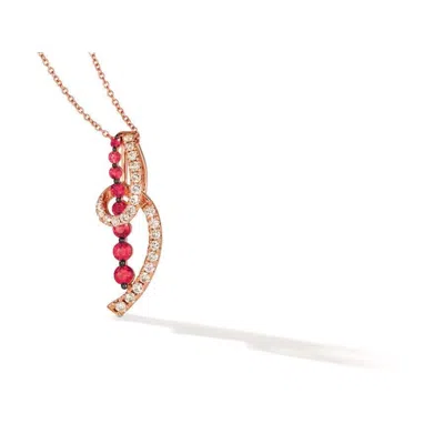 Le Vian Ladies Passion Ruby Necklaces Set In 14k Strawberry Gold In Multi