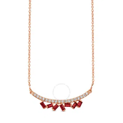 Le Vian Ladies  Passion Ruby Necklaces Set In 14k Strawberry Gold In Pink/rose Gold Tone/gold Tone