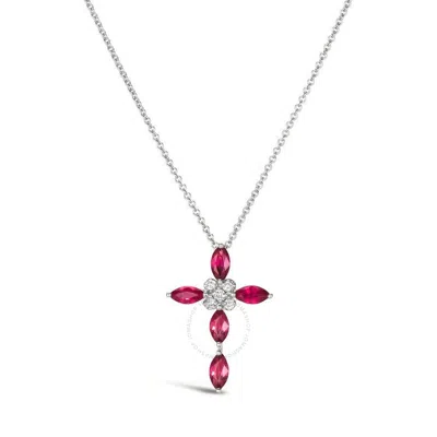 Le Vian Ladies Passion Ruby Necklaces Set In 14k Vanilla Gold In White