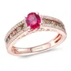 Le Vian Ladies Passion Ruby Rings Set In 14k Strawberry Gold In Gold