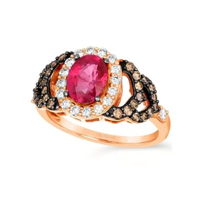 Le Vian Ladies Passion Ruby Rings Set In 14k Strawberry Gold In Multi