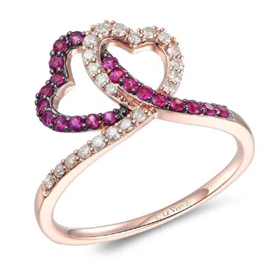 Le Vian Ladies Passion Ruby Rings Set In 14k Strawberry Gold In Purple