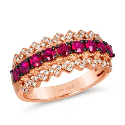 Le Vian Ladies Passion Ruby Rings Set In 14k Strawberry Gold In Pink/rose Gold Tone/gold Tone
