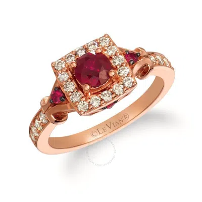 Le Vian Ladies Passion Ruby Rings Set In 14k Strawberry Gold In Pink/rose Gold Tone/gold Tone