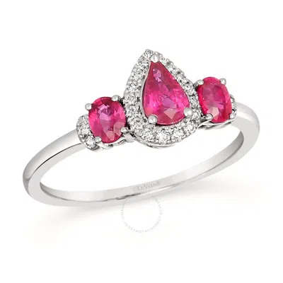 Le Vian Ladies Passion Ruby Rings Set In 14k Vanilla Gold In White