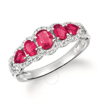 Le Vian Ladies Passion Ruby Rings Set In 14k Vanilla Gold In White