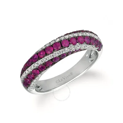 Le Vian Ladies Passion Ruby Rings Set In 14k Vanilla Gold In White