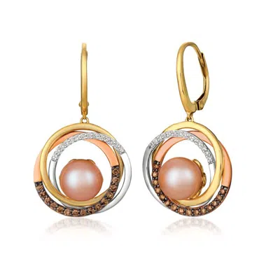 Le Vian Ladies Pastels Earrings Set In 14k Tri Color Gold Yrdx 71