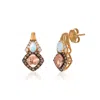 Le Vian Ladies Peach Morganite Earrings Set In 14k Strawberry Gold In Gold