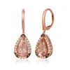 Le Vian Ladies Peach Morganite Earrings Set In 14k Strawberry Gold In Gold
